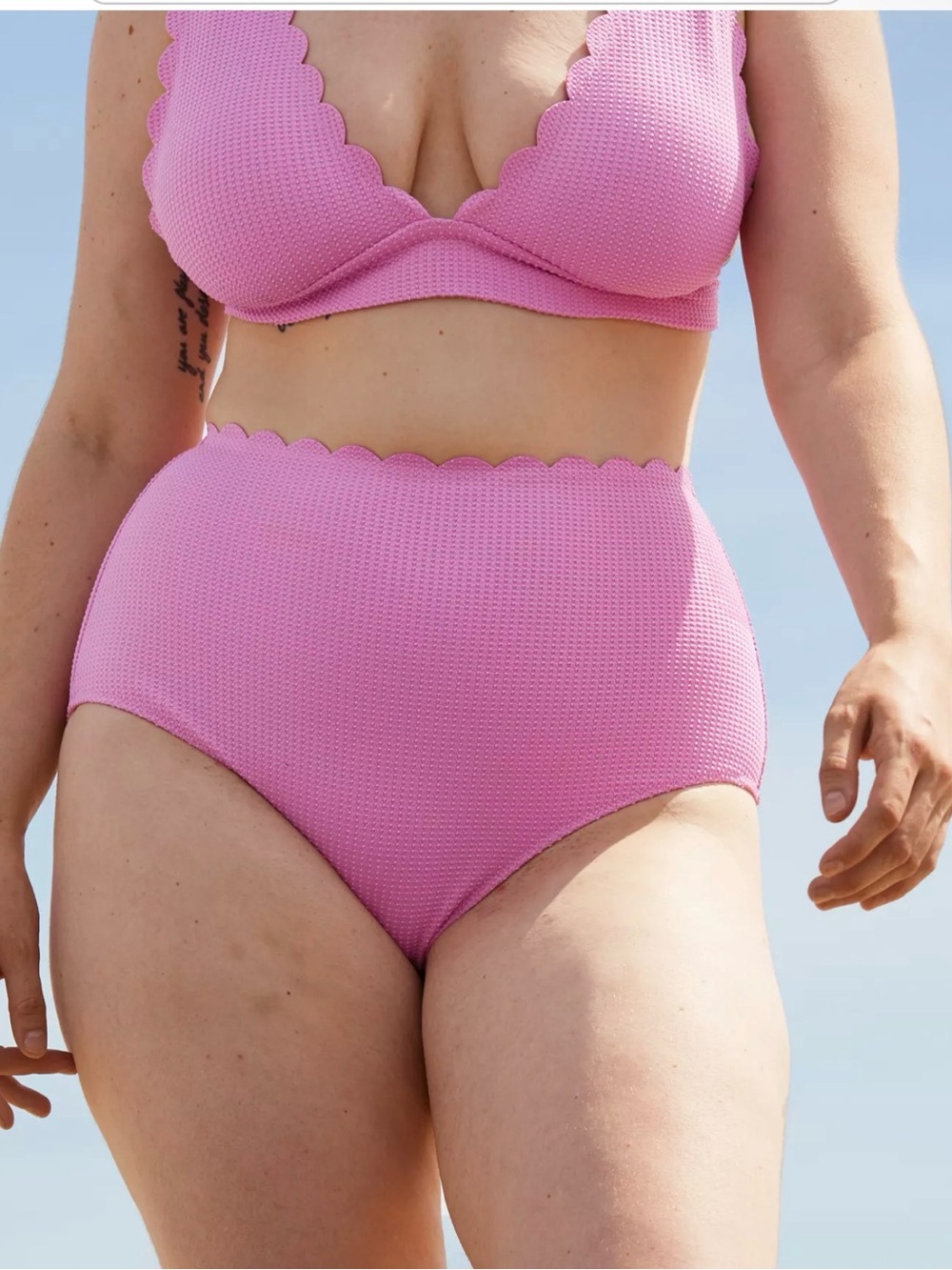 aerie Scalloped High Waist Bikini Bottom
